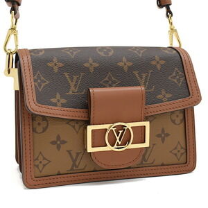 Louis Vuitton Dauphine Shoulder Bag Monogram Reverse Brown